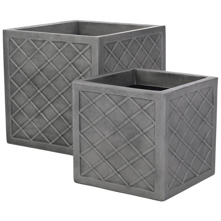 Sankey Square Lazio planters set of 2, imported from the UK