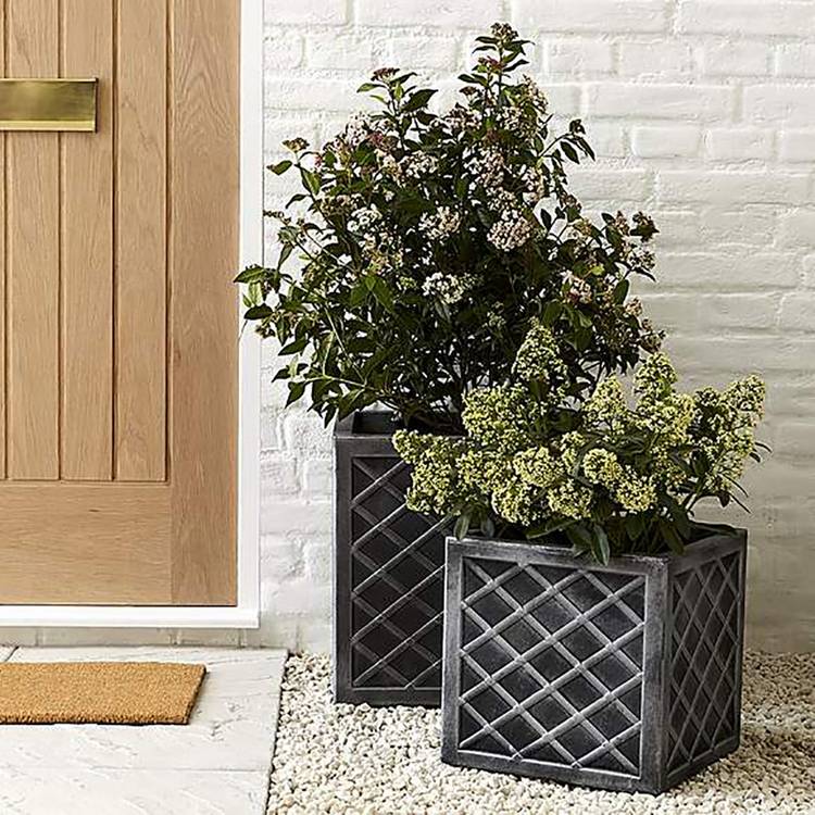 Sankey Square Lazio planters set of 2, imported from the UK