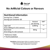 New Leaf sage red clover tablets 3000mg 120, imported from the UK