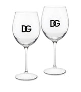 Harrods Dolce&Gabbana Casa Set of 2 DG Millennials Logo Wine Glasses- Buy online at McGrocer