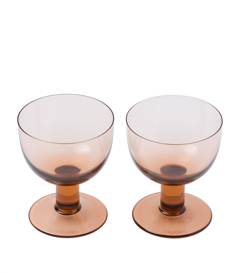 Prada Plinth water glasses set of 2, imported from the UK