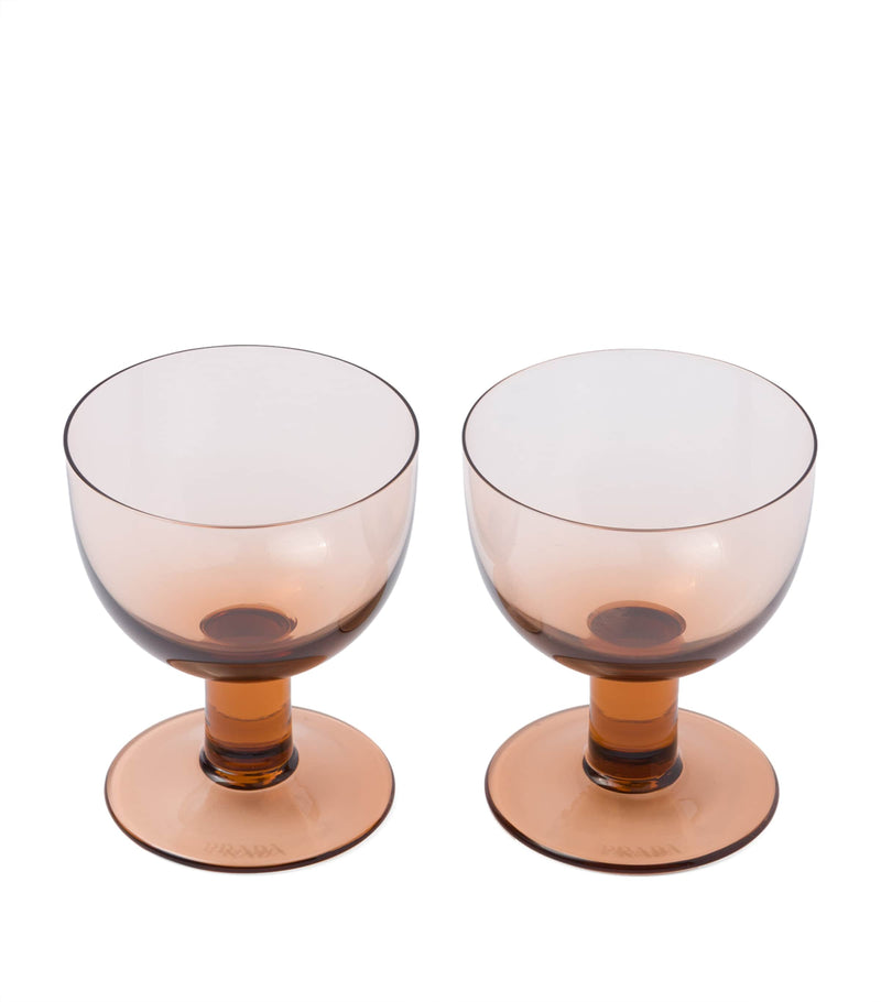 Prada Plinth water glasses set of 2, imported from the UK