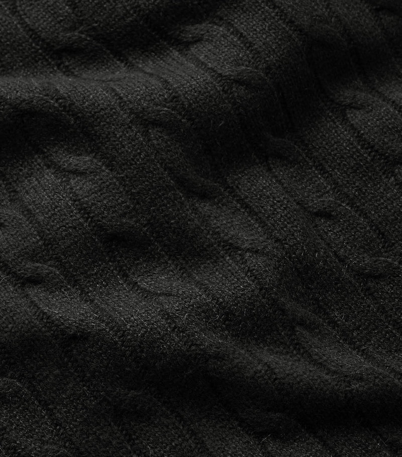 Ralph Lauren cashmere cable-knit throw 60cm x 60cm, imported from the UK