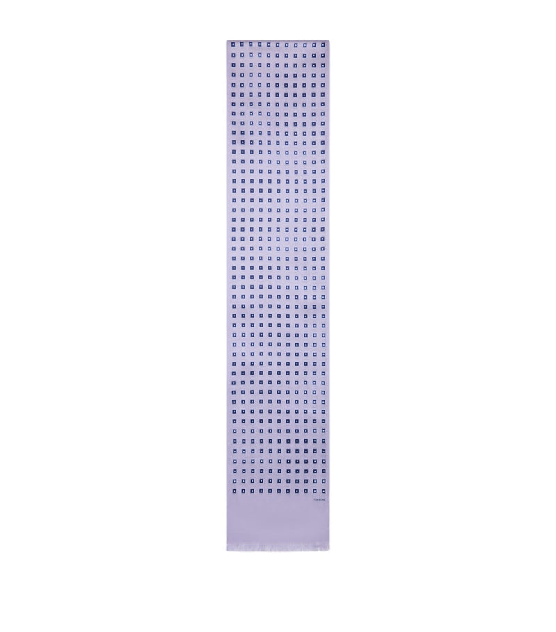 TOM FORD mulberry silk printed scarf 20x180cm, UK version