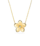 Graff Wild Flower yellow gold diamond pendant, imported from the UK