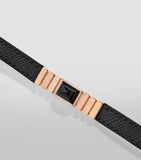 Marli New York rose gold saffiano leather UNII bracelet (British brand)