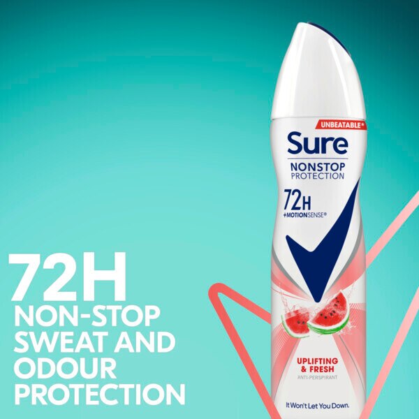 Sure Antiperspirant Deo Aerosol Nonstop Uplifting 150ml GOODS Superdrug