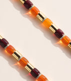 Eddie Borgo gold-plated amber and carnelian patch necklace, UK version
