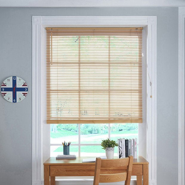 Little Black Book basswood natural 25mm venetian blind 60cm, UK version