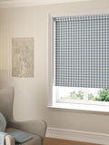 Blue gingham roller blind made to measure, UK version