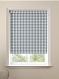 Blue gingham roller blind made to measure, UK version