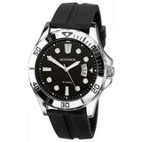 Sekonda men's sports watch black silicone strap, UK version