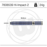Winmau Hi-Impact 24G tungsten darts, UK version