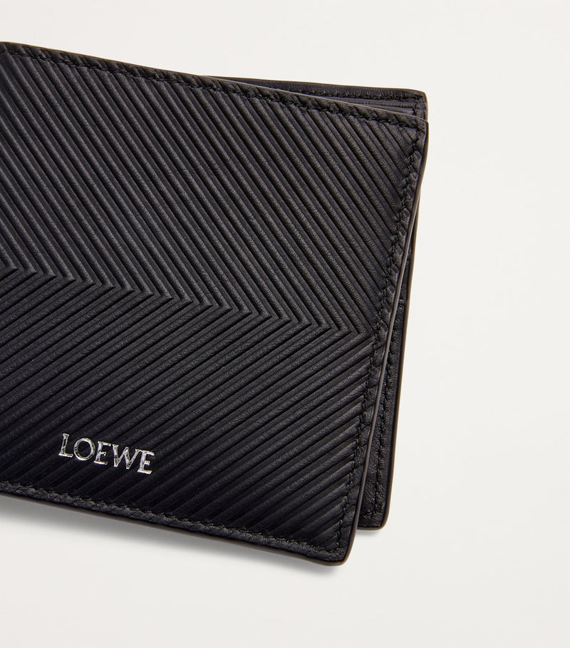 LOEWE textured calfskin bifold wallet eight card slots - British product