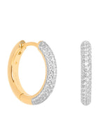 Astrid & Miyu gold-plated pavé hoop earrings small, imported from the UK