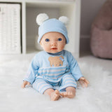 My First Tiny Treasures blue teddy baby doll 14 inch, UK version