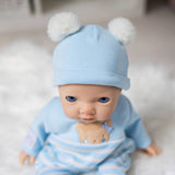 My First Tiny Treasures blue teddy baby doll 14 inch, UK version
