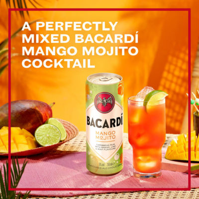 BACARDÍ Mango Mojito premixed cocktail 25cl - British product