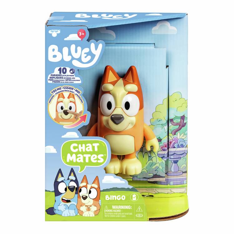 Bluey Bingo talking figure toy 15.2cm (British brand)