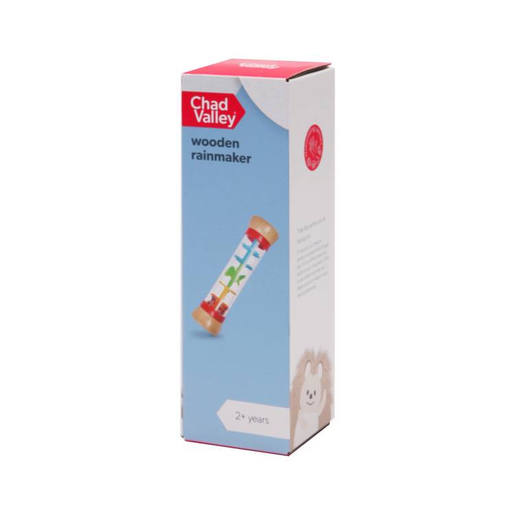 Chad Valley wooden rainmaker toy for toddlers, imported from the UK