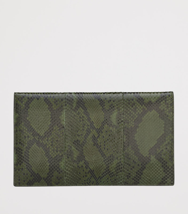 Saint Laurent large envelope Cassandre pouch python skin - British product