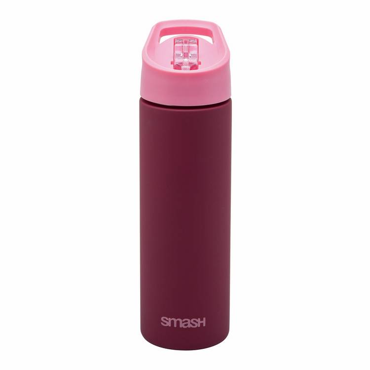 Smash water bottle burgundy sipper cap 750ml, UK version