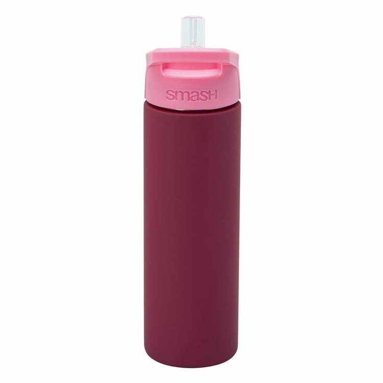 Smash water bottle burgundy sipper cap 750ml, UK version