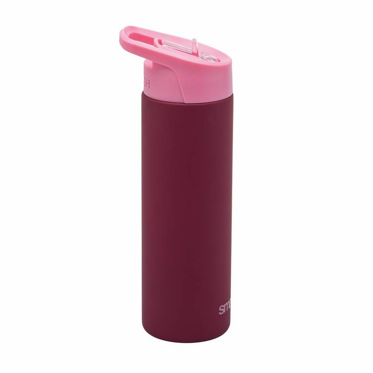 Smash water bottle burgundy sipper cap 750ml, UK version