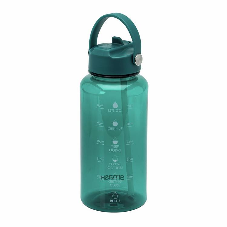 Smash teal water bottle with sipper straw cap 800ml - British product