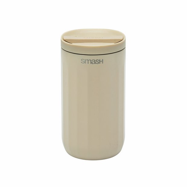 Smash beige travel coffee cup 350ml, imported from the UK