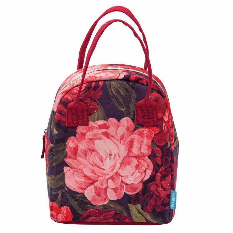 Smash floral print tote insulated lunch bag, imported from the UK