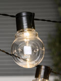 Black outdoor festoon lights 40 warm white LEDs 9.8M (British brand)