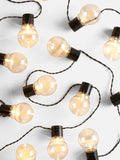 Black outdoor festoon lights 40 warm white LEDs 9.8M (British brand)