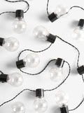 Black outdoor festoon lights 40 warm white LEDs 9.8M (British brand)