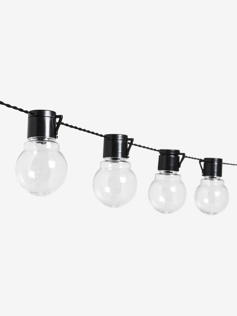 Black outdoor festoon lights 40 warm white LEDs 9.8M (British brand)