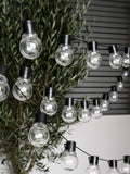 Black outdoor festoon lights 40 warm white LEDs 9.8M (British brand)