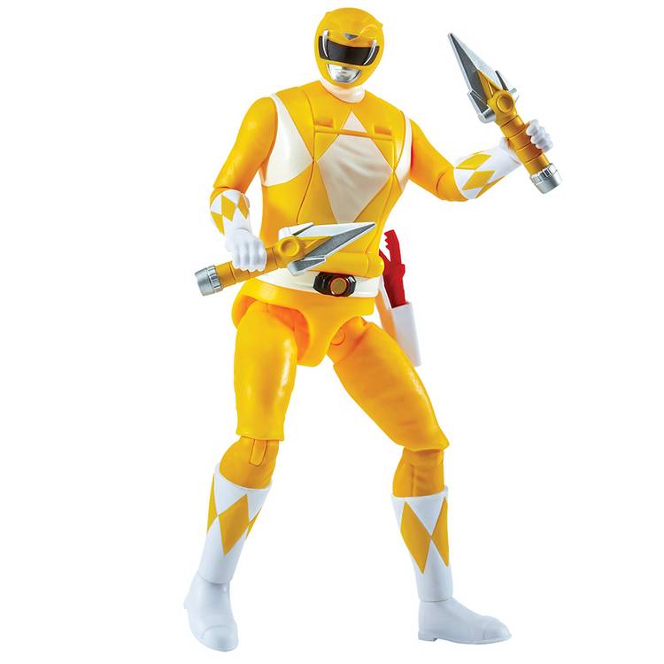 Mighty Morphin Power Rangers Yellow Action Figure 23cm, imported from the UK