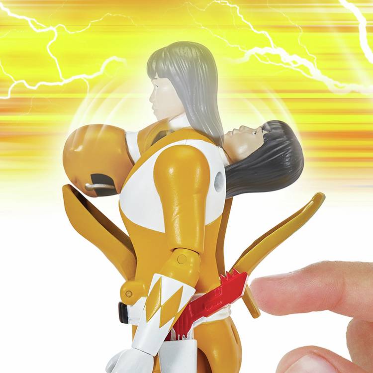 Mighty Morphin Power Rangers Yellow Action Figure 23cm, imported from the UK