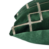 Habitat Geo Velvet Jacquard cushion green 43x43cm, imported from the UK