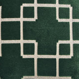 Habitat Geo Velvet Jacquard cushion green 43x43cm, imported from the UK