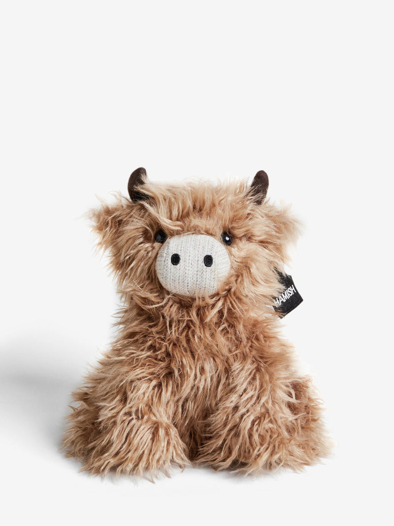 Brown Hamish Highland Cow soft toy doorstop 26cm height - British product