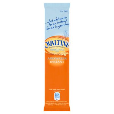 Ovaltine Original Light malted drink powder 25g, imported from the UK