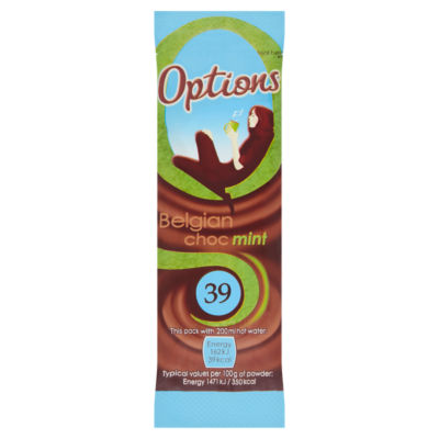 مغلف هوت شوكولاتة بلجيكي بنكهة النعناع من Options 11 جرام