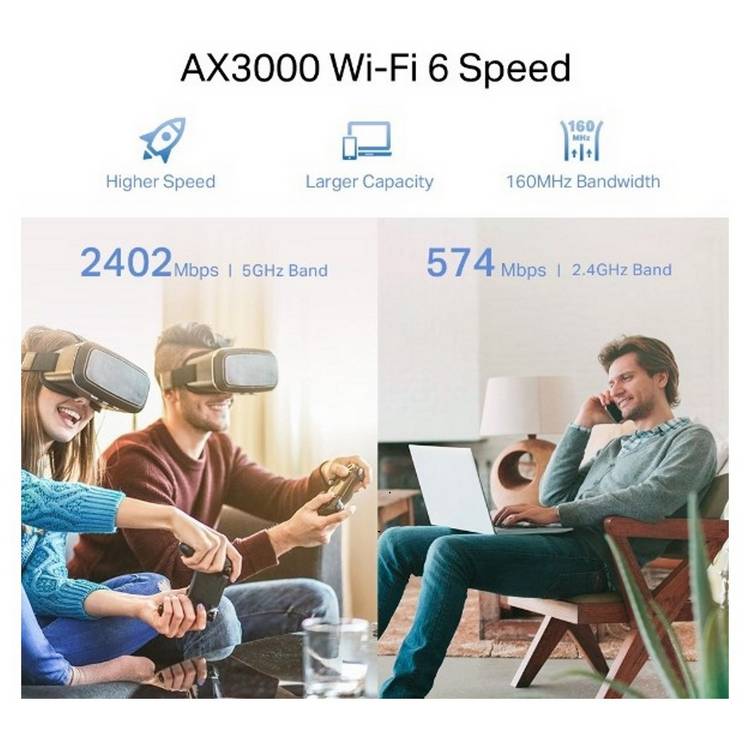 TP-Link RE705X AX3000 Mesh Wi-Fi 6 Extender, imported from the UK
