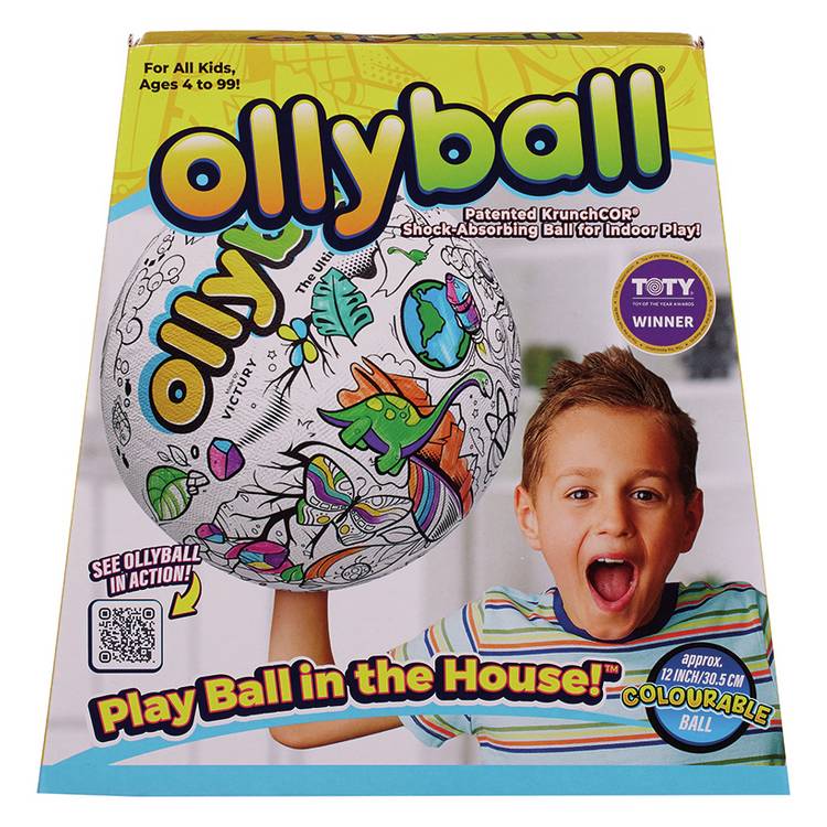 Ollyball Colourable Play Ball 20.5cm, imported from the UK