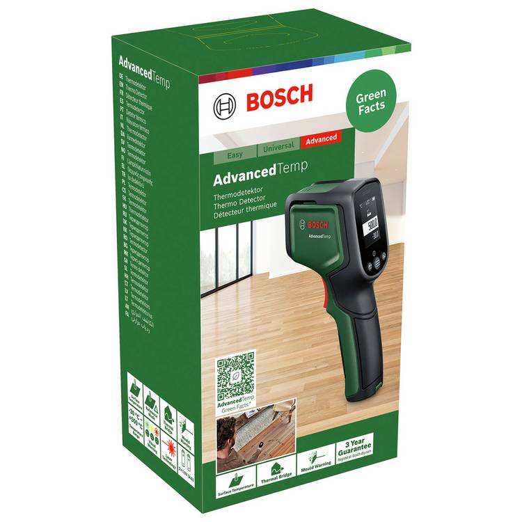 Bosch AdvancedTemp infrared thermometer, imported from the UK