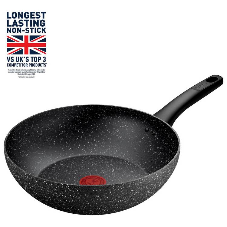 Tefal Stone Force aluminium wok pan 28cm - British product