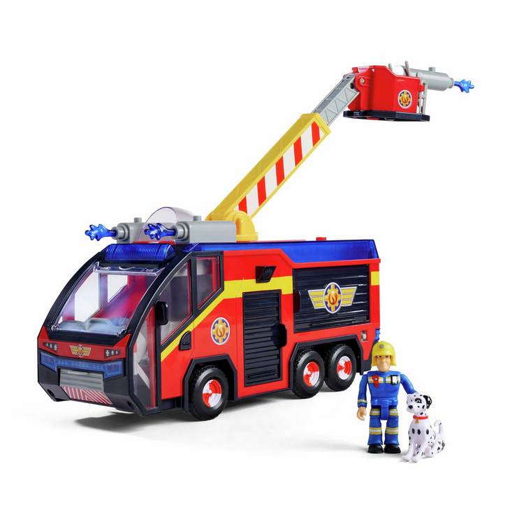 Fireman Sam Jupiter Truck fire engine toy with figures - British product