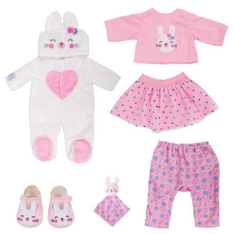 Tiny Treasures Bunny Blossom doll outfit set for 44cm dolls, UK version
