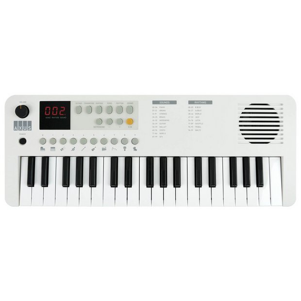 Axus Mini 37 key portable electronic keyboard white, UK version